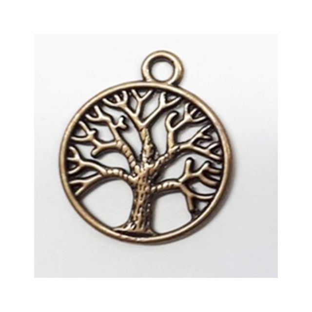Levensboom hanger brons 20mm 19-F015