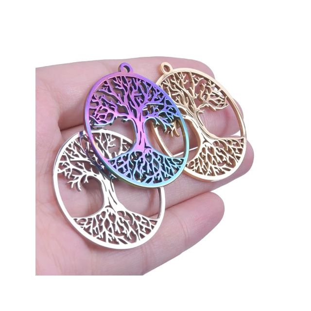 Levensboom bedel 38x35mm metaal