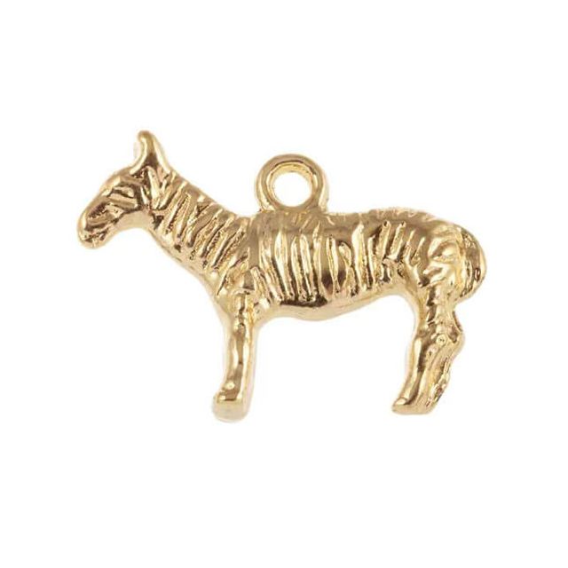Bedel Zebra 16x22x3.5mm Goud DB M1966