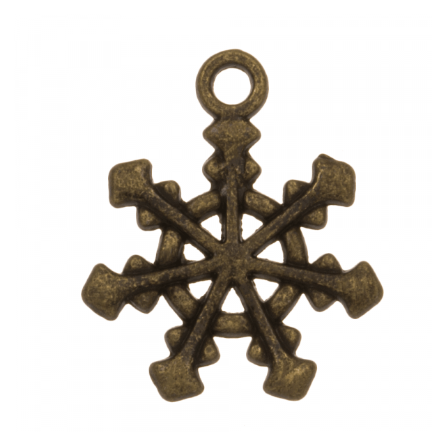 Bedel Sneeuwvlok (20 x 17 mm) brons M554