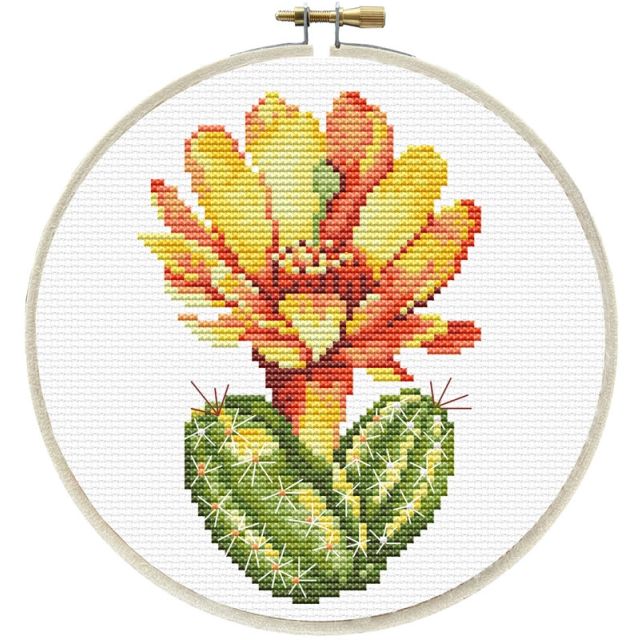 Yellow Cactus voorbedrukt borduurpakket STITCHCOMPANY nw-nc240-061