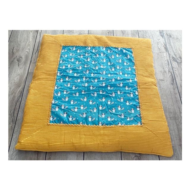 Boxkleed wasbeertjes petrol 85x100 van N'STUDIO