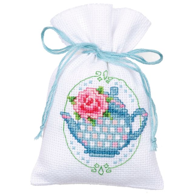 Kruissteek borduurpakket Kruidenzakje kit Romantische theetijd VERACHTERT pn-0144763