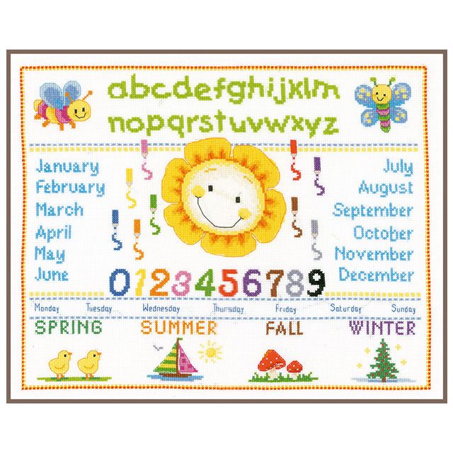 Cijfers en letters telpakket borduurpakket van VERACHTERT PN-0144905