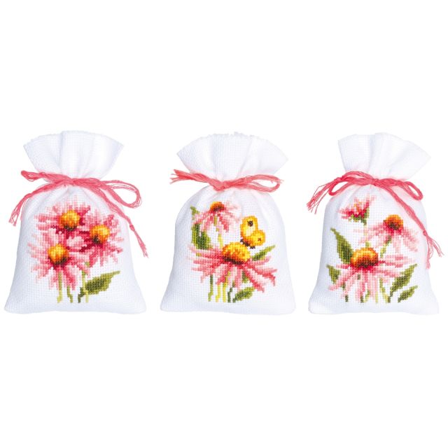 Kruissteek borduurpakket Kruidenzakje kit zonnehoed en vlinders VERACHTERT pn-0150042