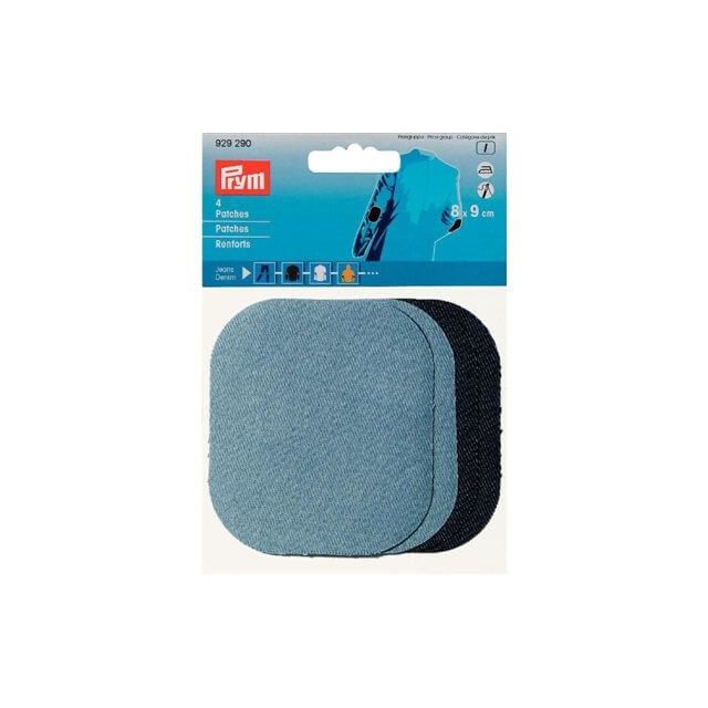 Elleboogstukken rechthoek 9x8cm jeans van PRYM 033.929290