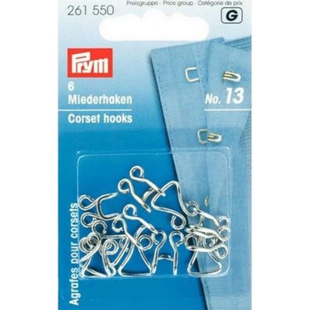 Korsethaken en ogen nr. 13 zwart van PRYM 022.261550