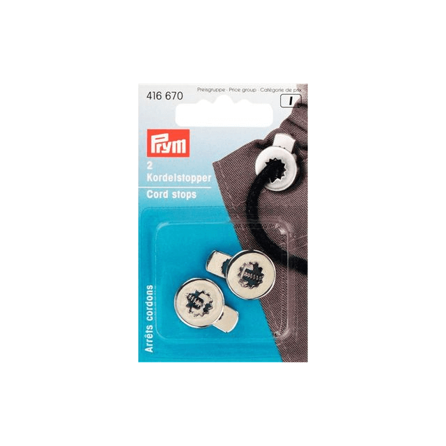 Ronde koordstoppers zilverkleurig van PRYM 022.416670