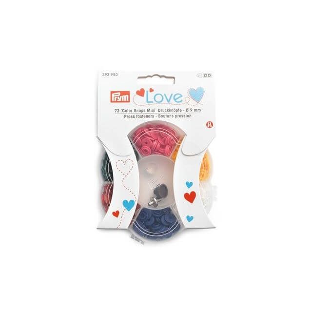 Colorsnaps drukknopen mini 9mm assortiment van PRYM LOVE 022.393950