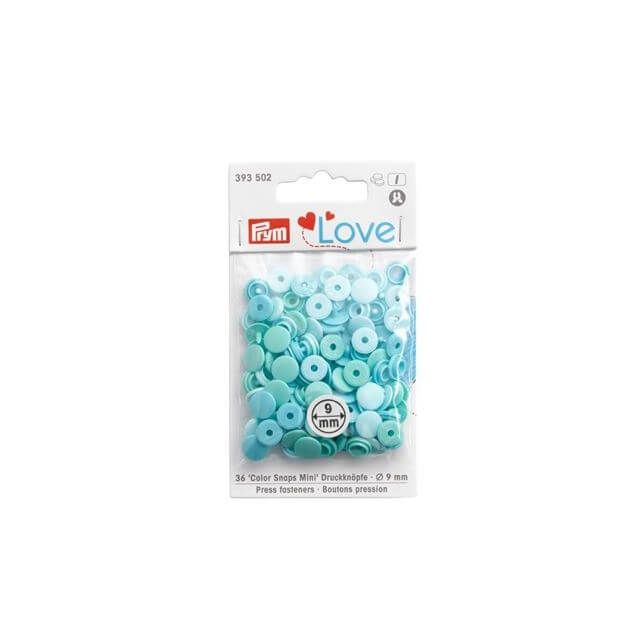 Colorsnaps drukknopen mini 9mm mint van PRYM LOVE 022.393502