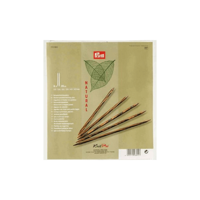 Set kousen breinaalden 2 - 4,5mm 20cm van KnitPro Natural van PRYM 022.223805