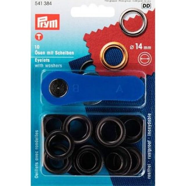 Nestelringen 14 mm zwart van PRYM 022.541384