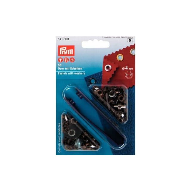 Nestelringen 4mm oud messing van PRYM 022.541360