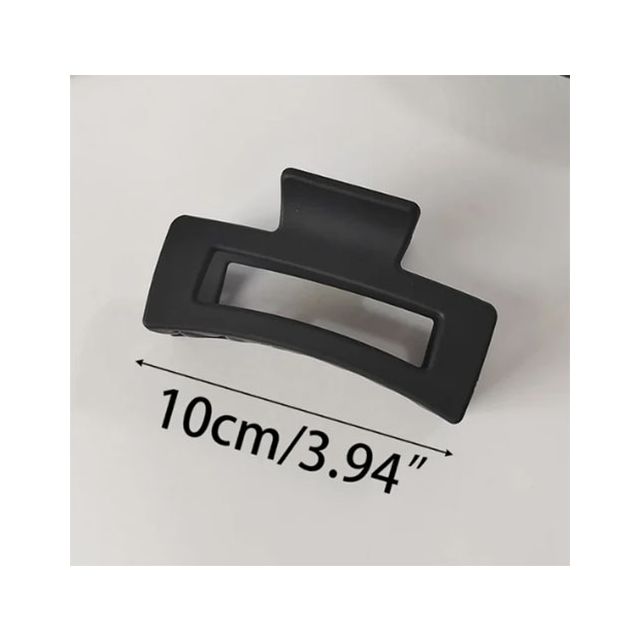 Haarklem zwarte matte rechthoek