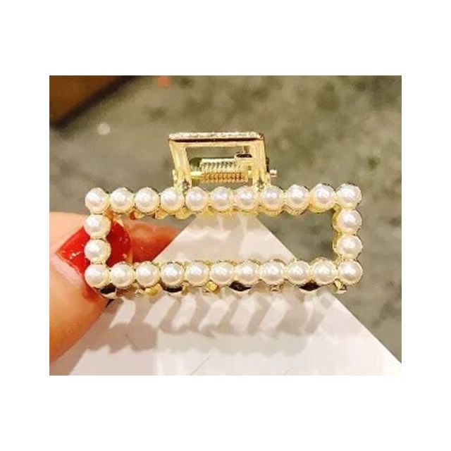 Gouden haarklem hartje strass