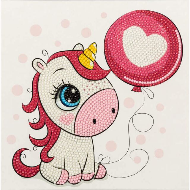 DIAMOND PAINTING CARDBOARD - FAIRY UNICORN van STITCHCOMPANY fc-albp-254