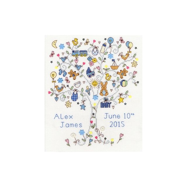 Love Baby Boy borduurpakket 22x28cm van STITCHCOMPANY bt-xka08