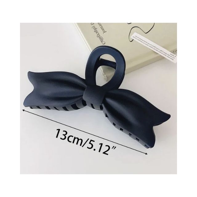 Haarklem zwarte matte strik