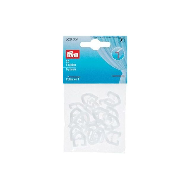 T-glijders wit voor gordijnen van PRYM 022.526351