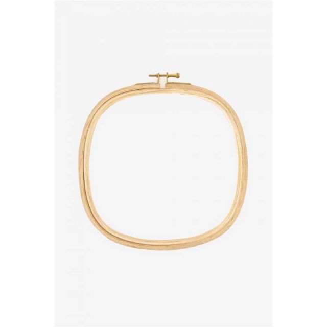 Vierkante houten borduurring 21x21cm DMC 074.U2105