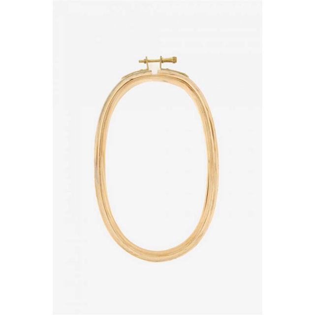 Ovale houten borduurring 12.5cmx20cm DMC 074.U2107