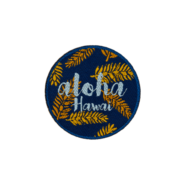 Applicatie zomermotief Aloha Hawaï 50mm opstrijkbaar van UNION KNOPF 6433