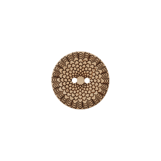 Kokosknoop met lijntjes 23mm van UNION KNOPF 453402