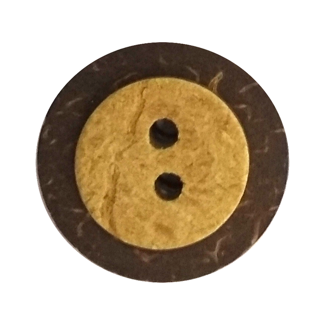 Houten knoop met donker randje 