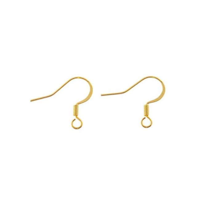 Stainless Steel Oorhaakjes 18x17mm Goud 10 Stuks DB Y2260