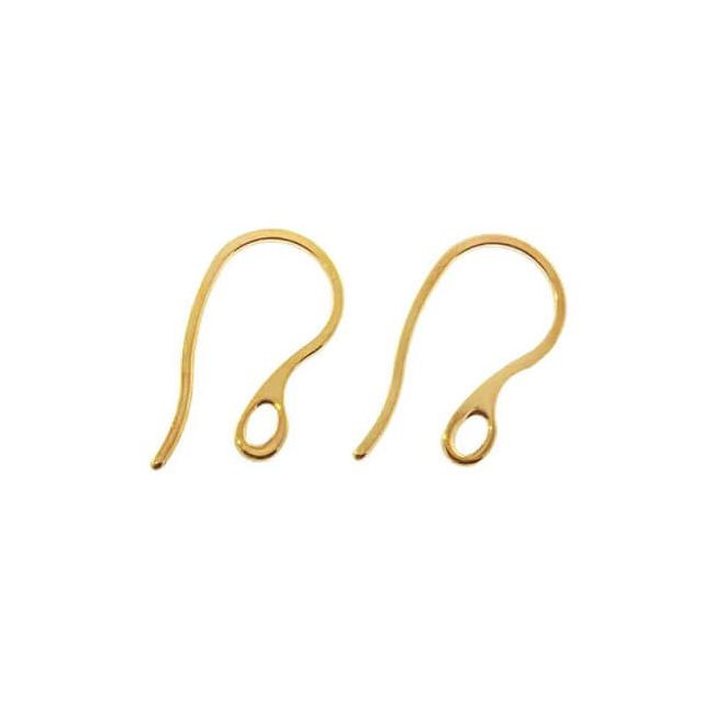 Stainless Steel Oorhaakjes 22x11.5mm Goud 10 Stuks DB Y2262