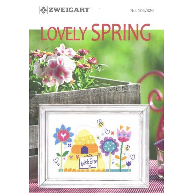 StickIdeen Lovely Spring borduurpatonenboek 104-320 van ZWEIGART PN-0195033